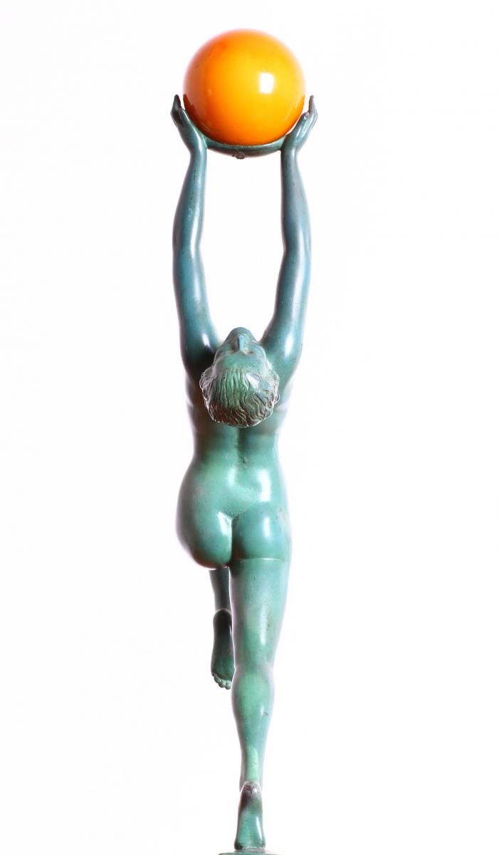 Sculpture modèle Jeu Signée Le Verrier Art Deco 1930-photo-2