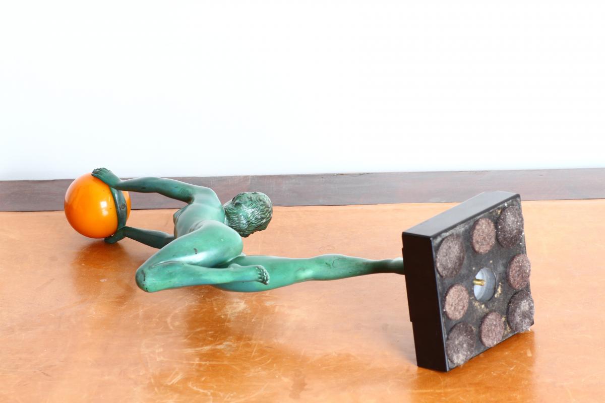 Sculpture modèle Jeu Signée Le Verrier Art Deco 1930-photo-5