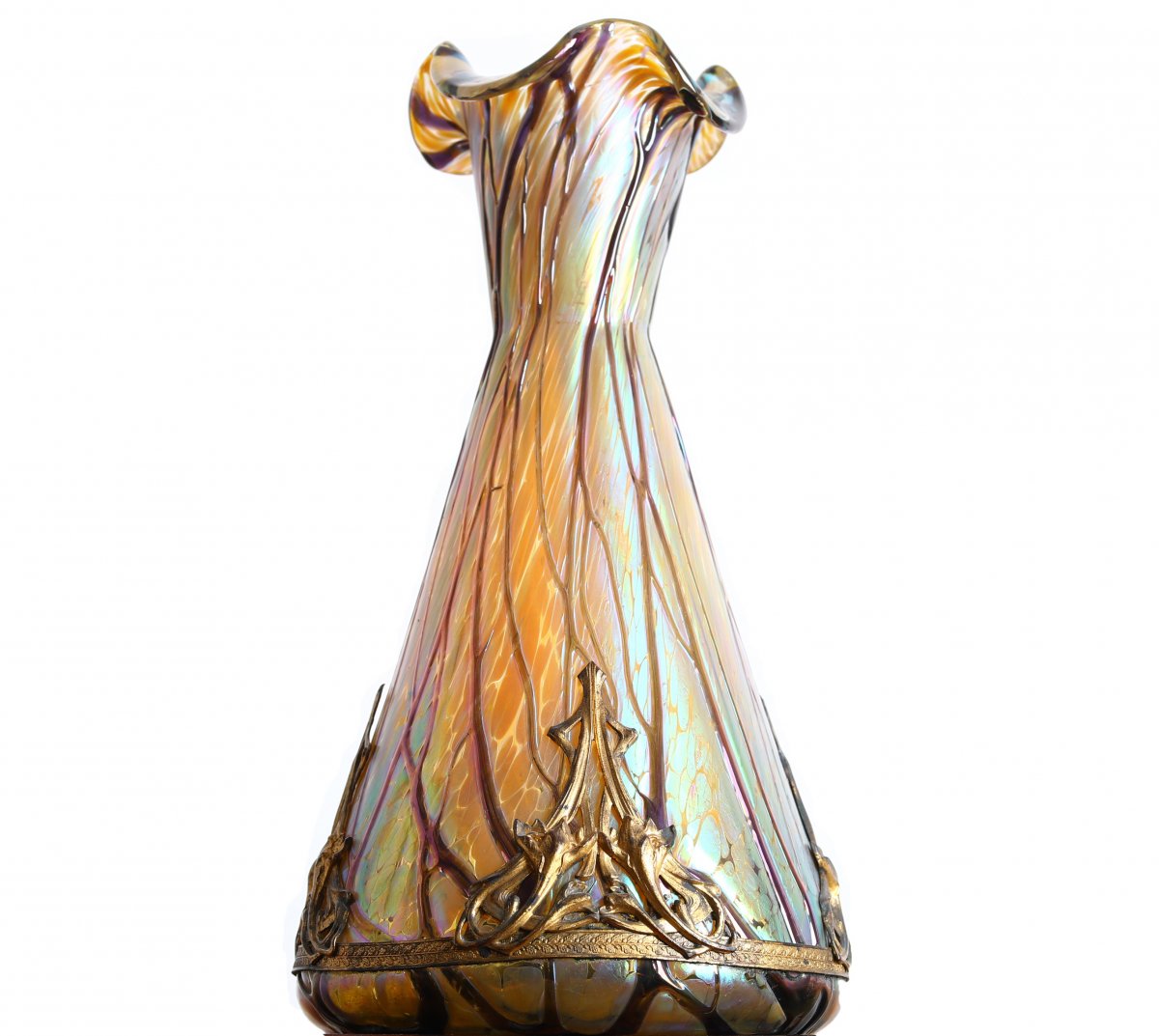 Vase Irisé Pallme-könig Bohême - Art Nouveau Jugendstil Loetz