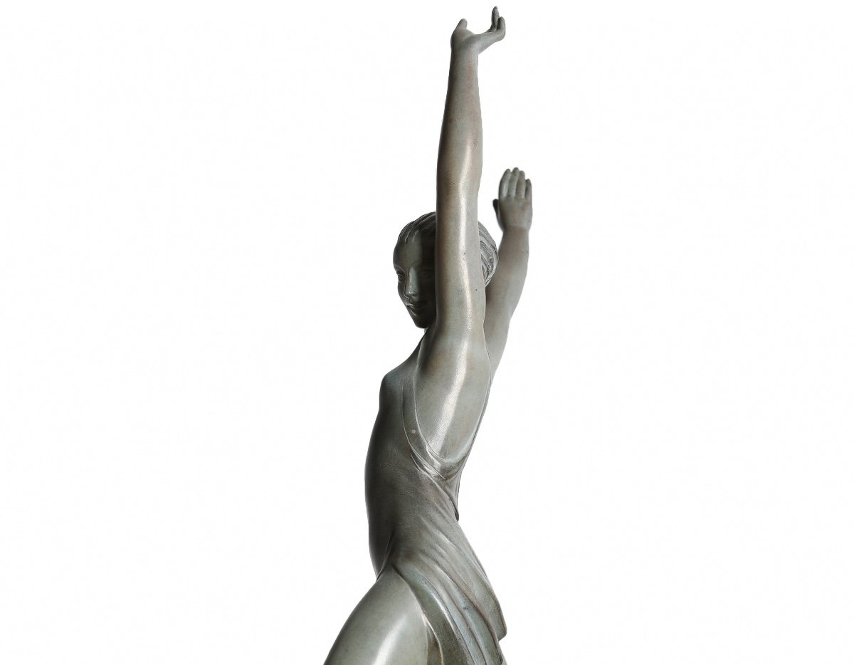 Large Olympia Sculpture By Fayral Pierre Le Faguays Le Verrier Art Deco-photo-1