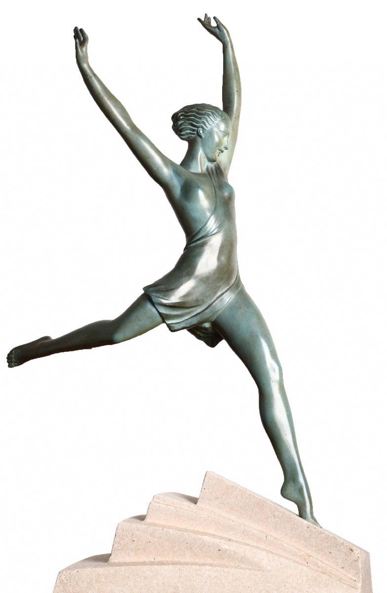Large Olympia Sculpture By Fayral Pierre Le Faguays Le Verrier Art Deco