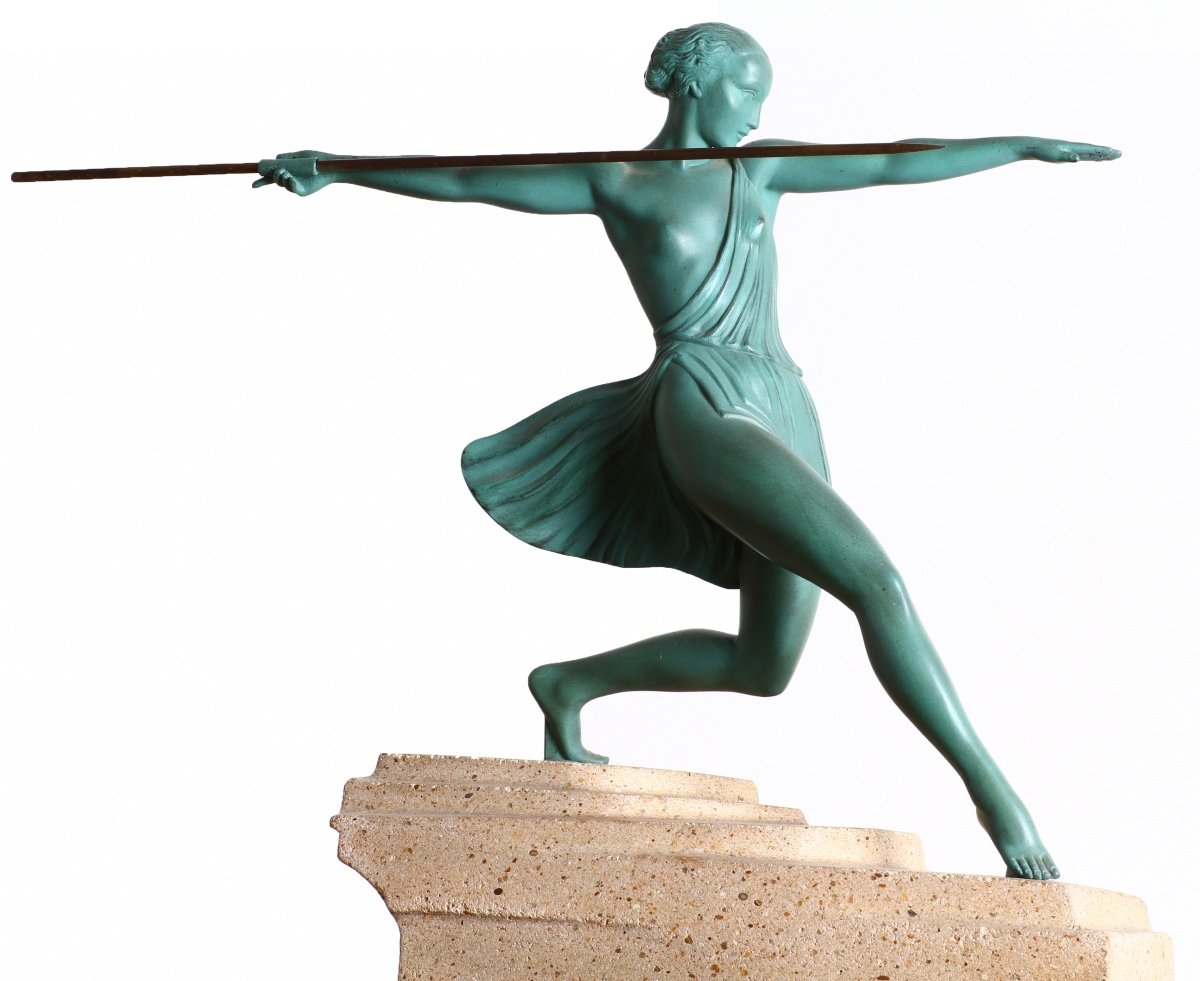 Large Antiope Sculpture By Fayral Pierre Le Faguays Le Verrier Art Deco
