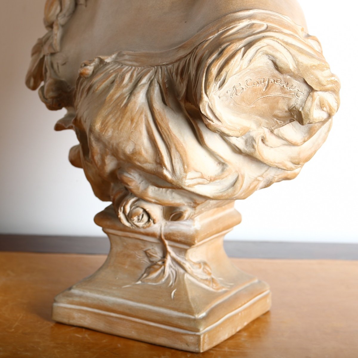 Bust Sculpture La Rieuse Or Bacchante With Roses N°2 Jean-baptiste Carpeaux-photo-5