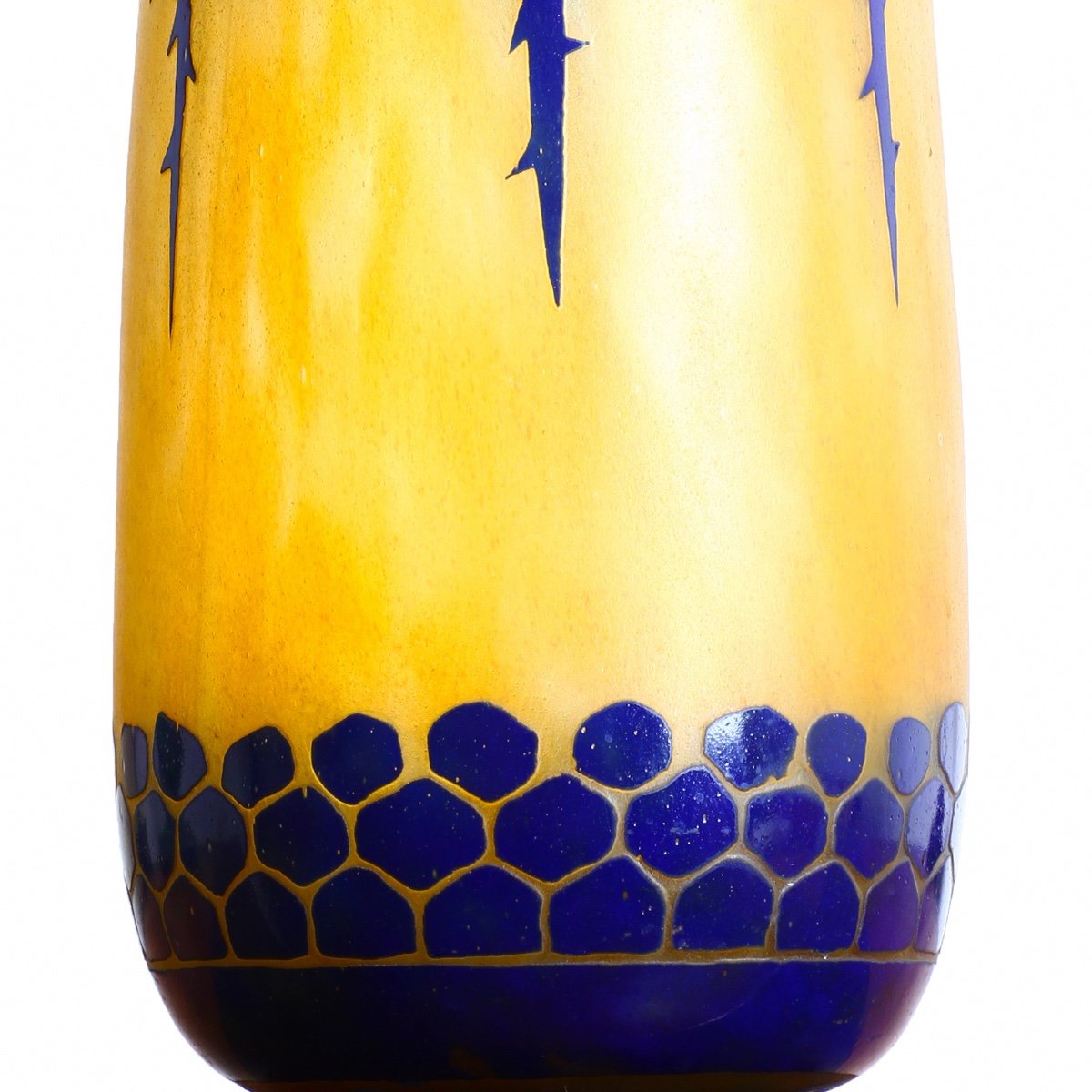 Monumental Aubépines Vase French Glass Charles Schneider Circa 1918-1921-photo-3