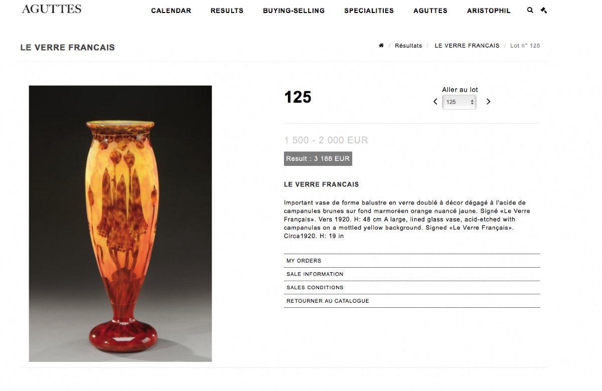 Very Large Vase Glass Campanules French Glass Charles Schneider 1922-1925 Art Deco - 21.85 Inch-photo-7