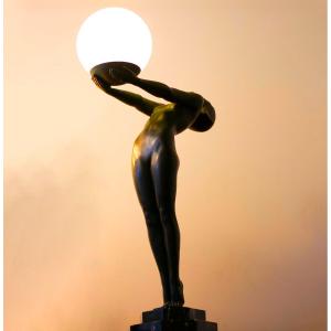 Illuminating Sculpture Lamp "lumina Clarity" 65 Cm By Le Verrier - 1930 Art Deco