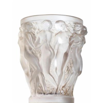 Vase Glass "bacchantes" By René Lalique Art Deco