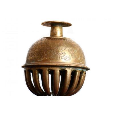 Bell Table Bell Bronze Decor Chiseled 1900