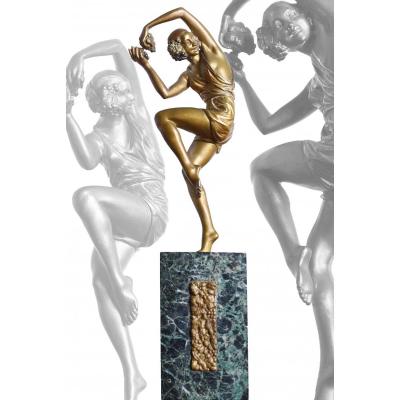 Bronze Spring Dancer With Grapes By Pierre Le Faguays (1892-1935) Circa 1925 Art Deco