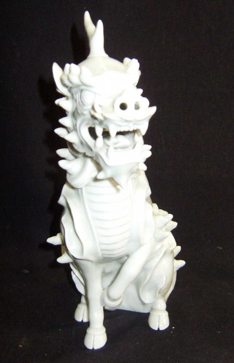 Dragon Blanc, Bouteille  ou pot pourri Zoomorphe-photo-3