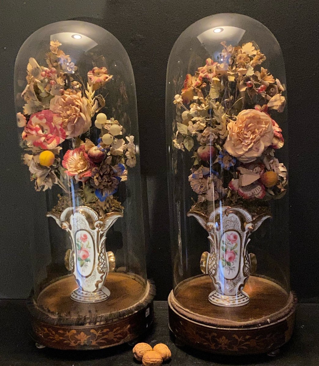 Deux Bouquets Sous Globe-photo-5