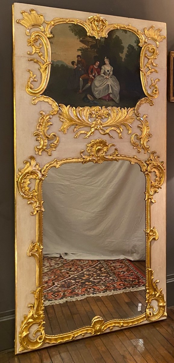 Grand Trumeau XVIII° Louis XV-photo-7