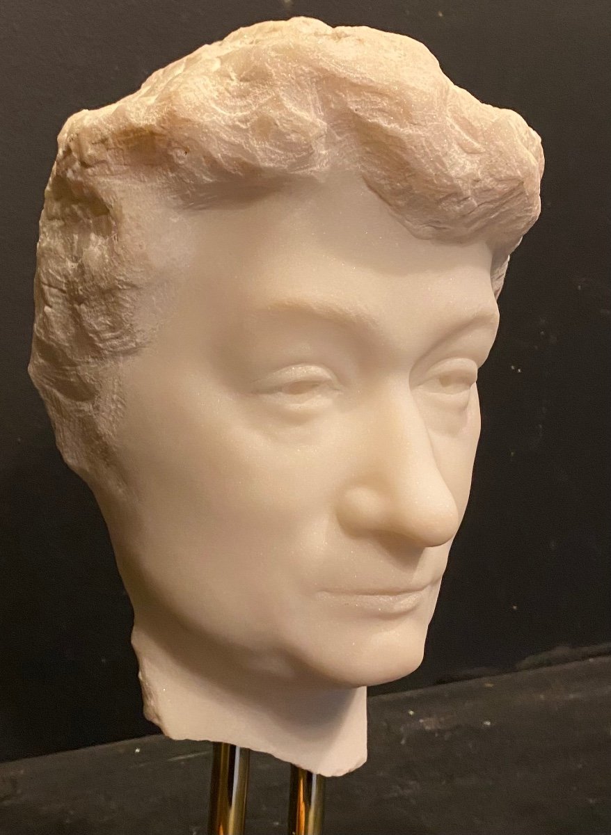 White Marble Man Head-photo-2