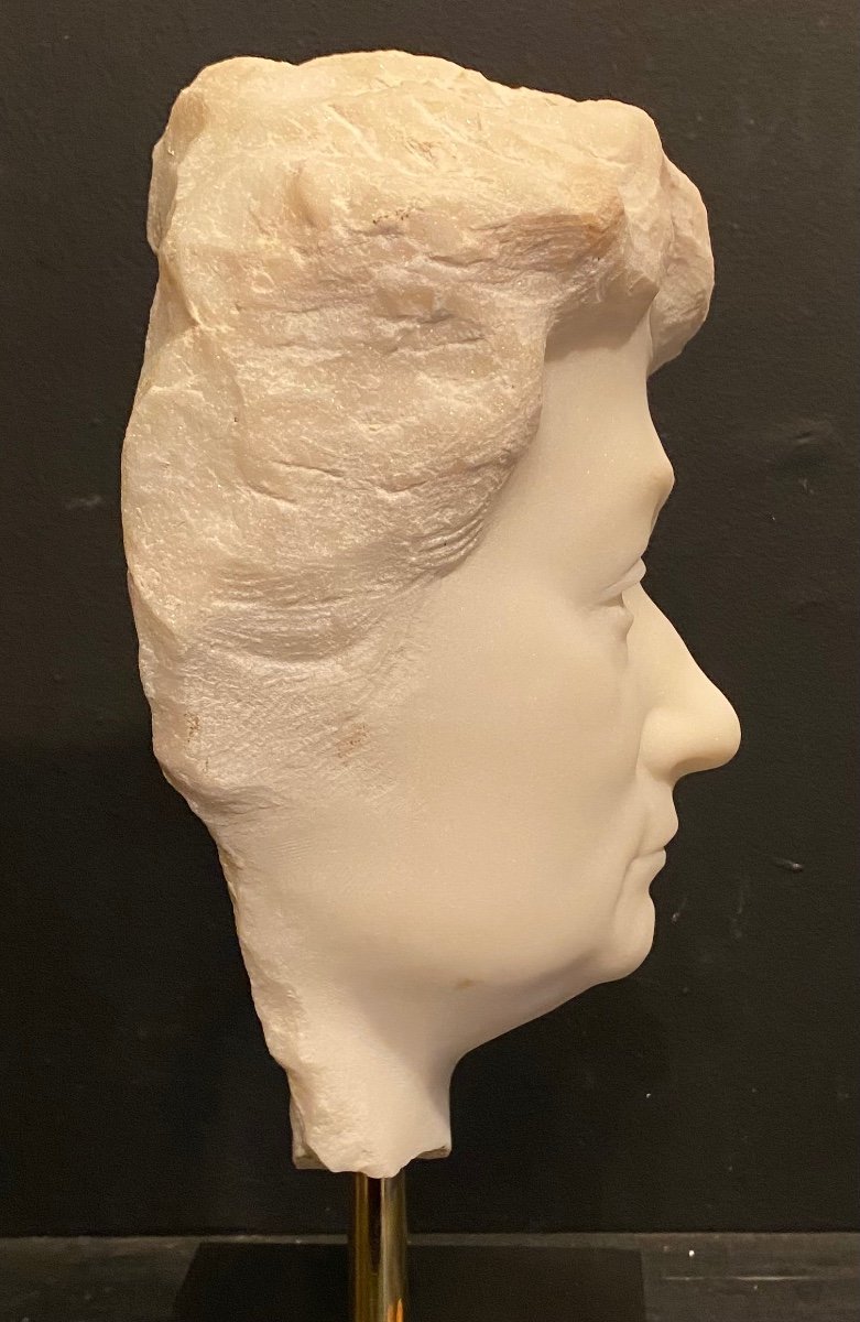 White Marble Man Head-photo-3