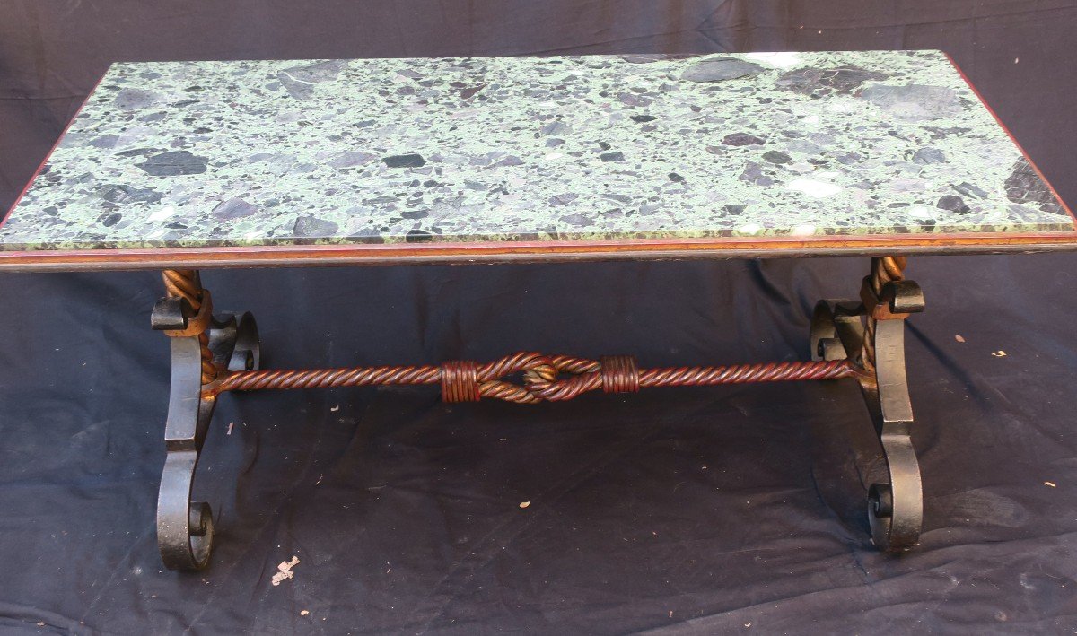 Art Deco Wrought Iron Coffee Table