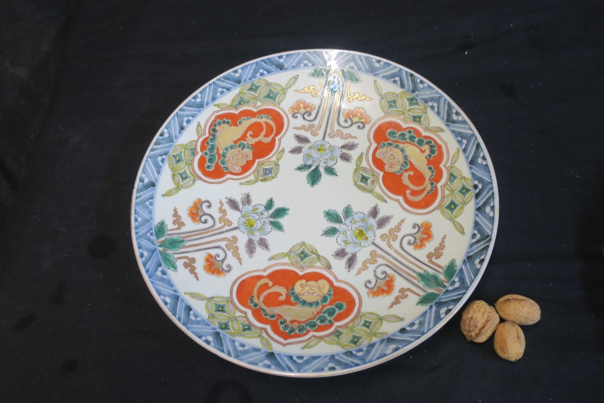 Pair Of XIXth Porcelain Dishes, Imari-photo-3