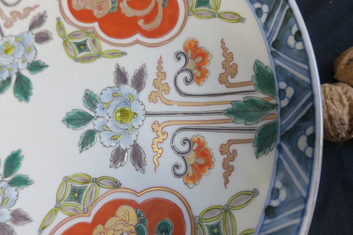 Pair Of XIXth Porcelain Dishes, Imari-photo-1