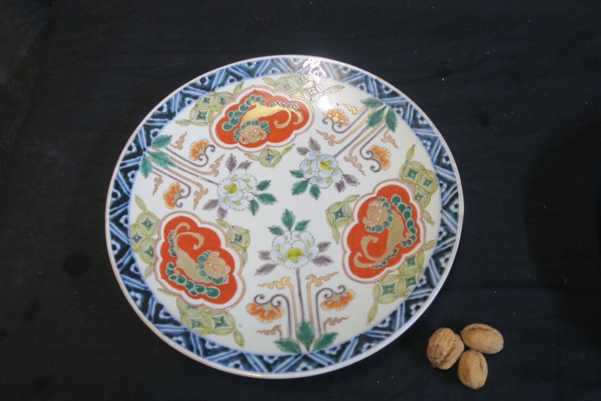 Pair Of XIXth Porcelain Dishes, Imari-photo-3