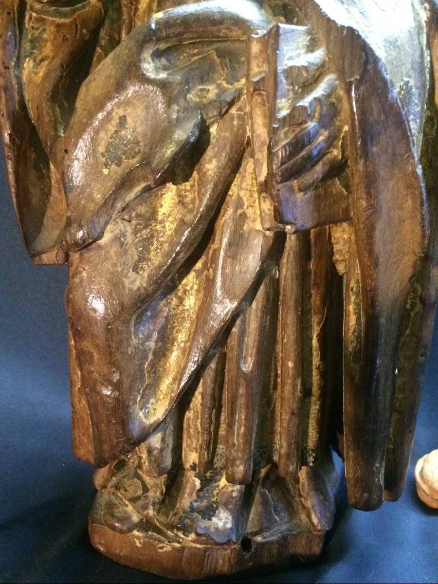 Saint Homme Au Livre, Statue XVII°-photo-3
