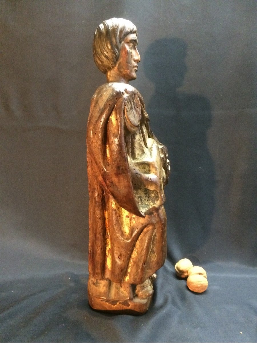 Saint Homme Au Livre, Statue XVII°-photo-4