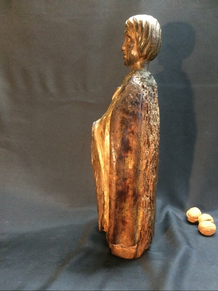 Saint Homme Au Livre, Statue XVII°-photo-2