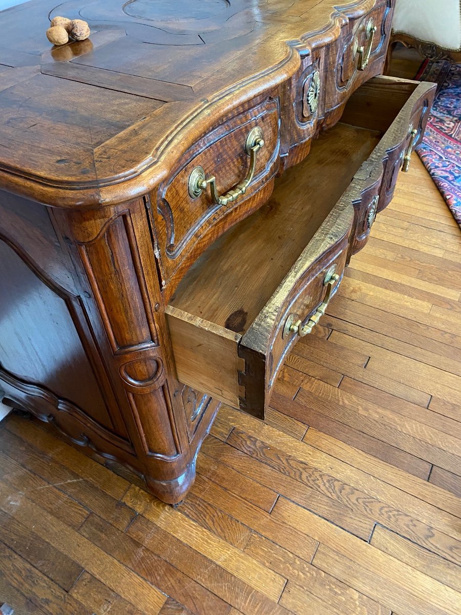 Crossbow Commode In Walnut From The Eighteenth Century-photo-3