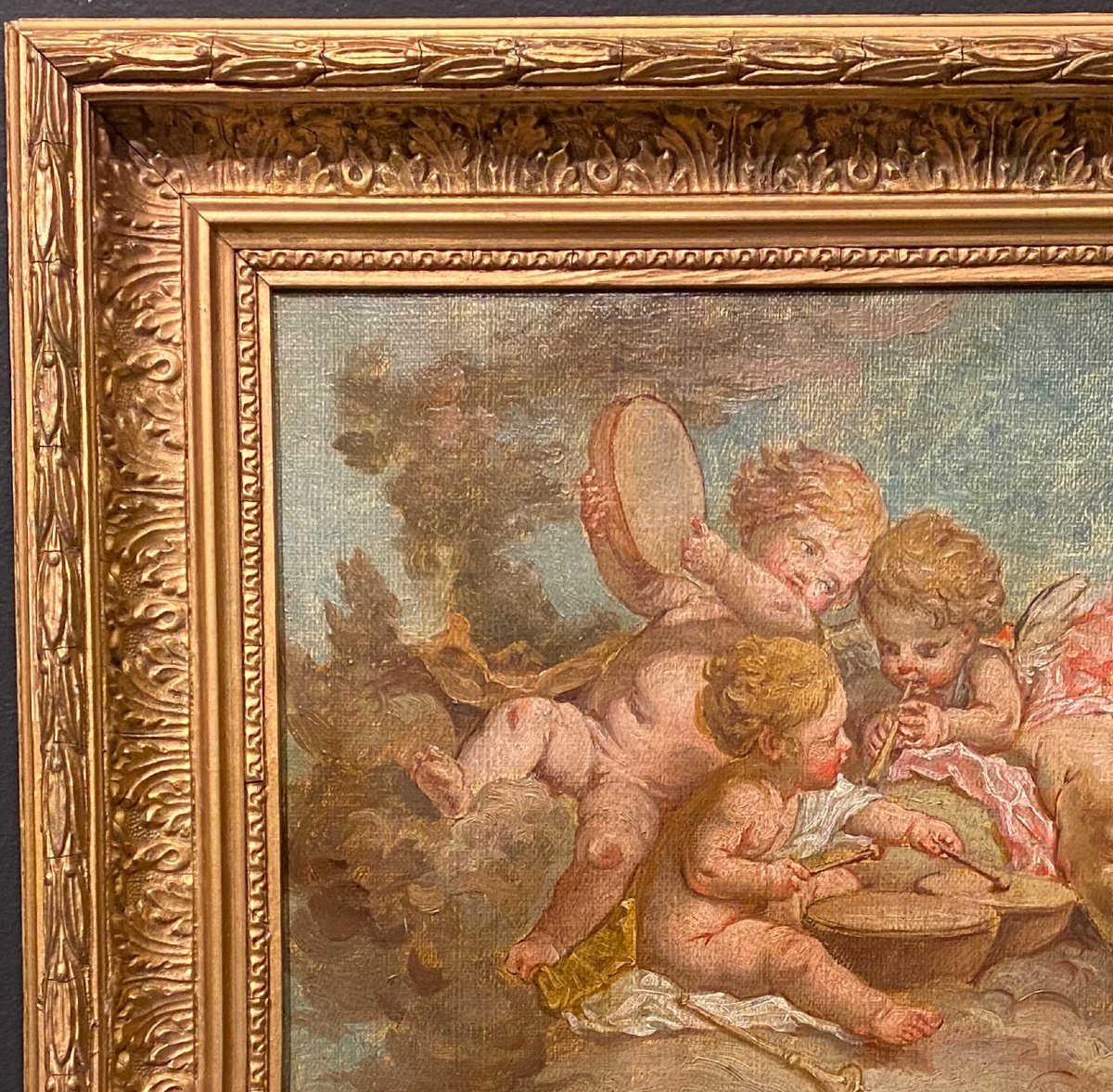 Painting, Painting With Three Angels Musicians-photo-4