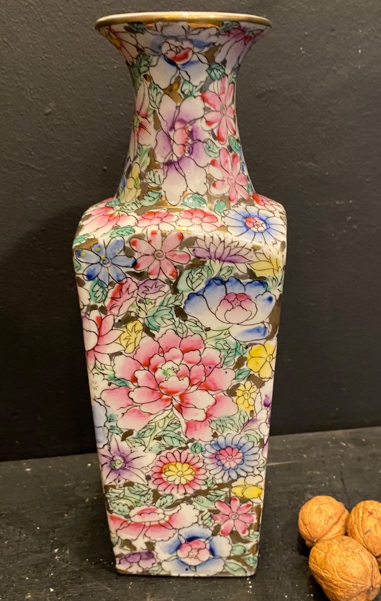 Vase Chinois à Décor Floral-photo-4