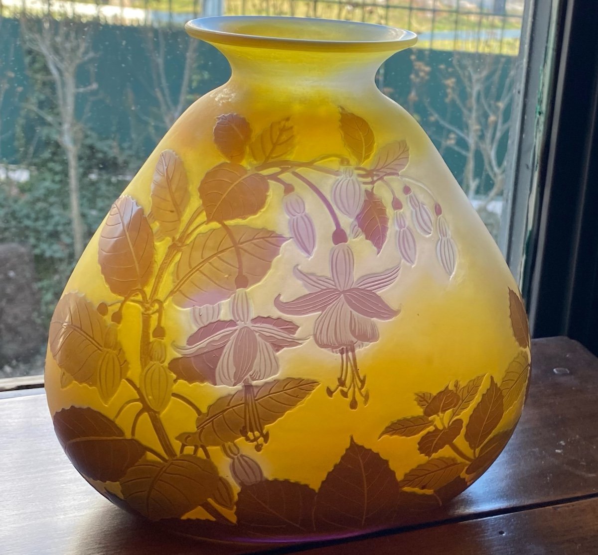 Nancy School Vase, Art Nouveau, Signed Galle-photo-5