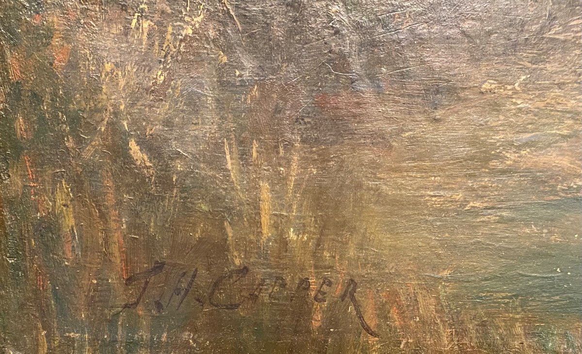 Tableau, Peinture Représentant Un Paysage De Montagne Signé Carrer-photo-4