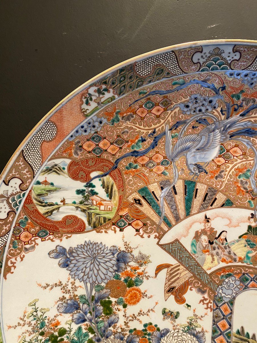 Très Grand Plat Imari De 62 Cm De Diamètre-photo-3