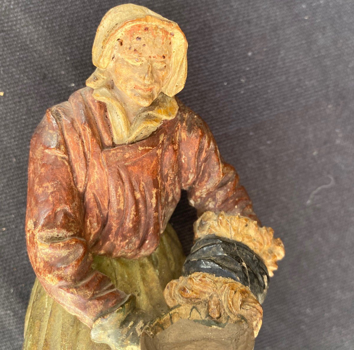 Statuette XVIII°, Femme Au Manchon-photo-5