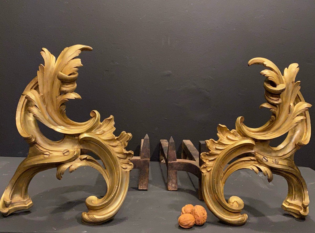Pair Of Andirons From The 18th Century