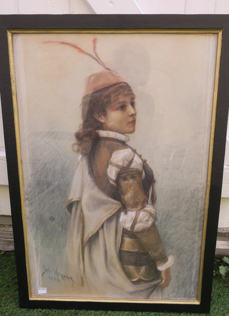 Painting, Pastel Signed Hanriot