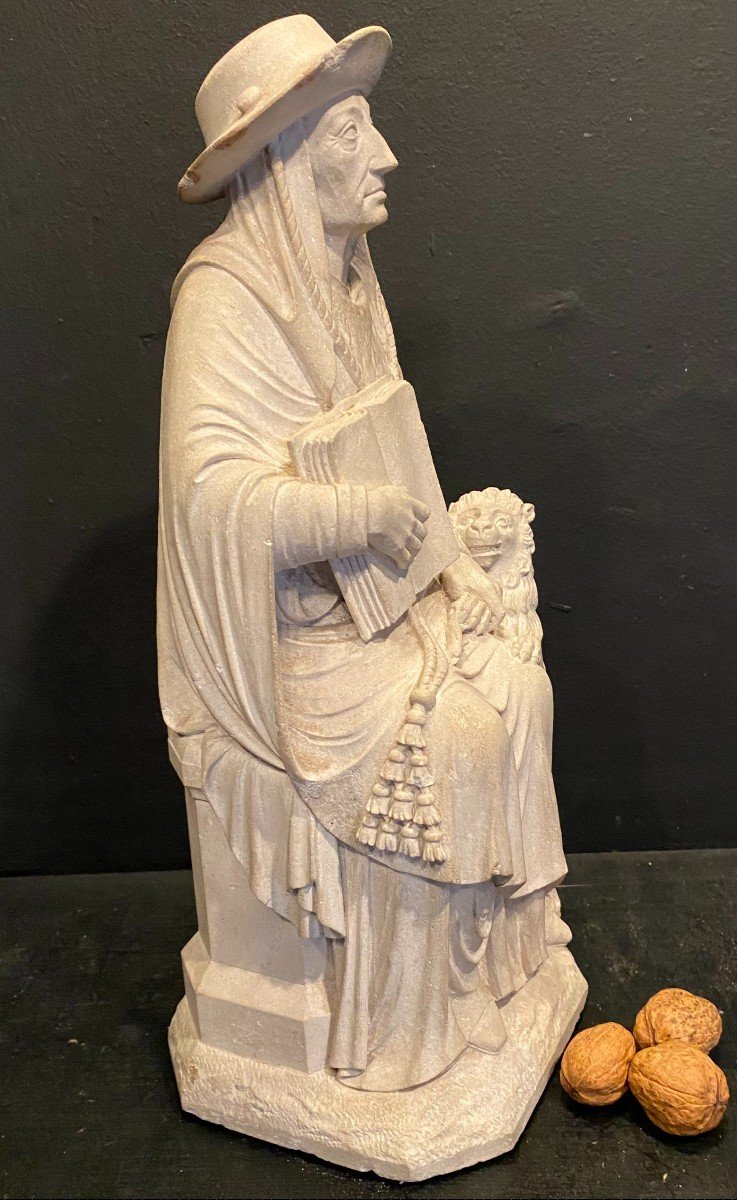 Statue Of Saint Jerome 19th Century.-photo-2