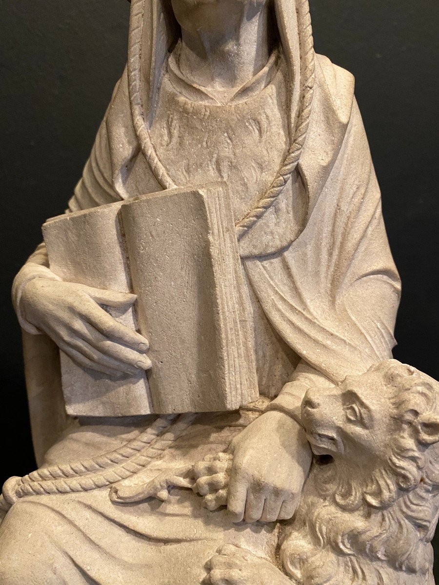 Statue Of Saint Jerome 19th Century.-photo-3