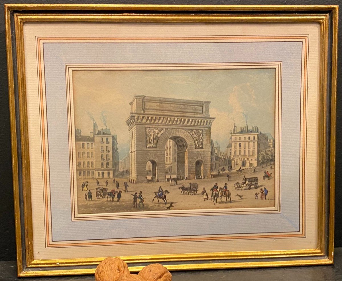 City Gate, Watercolor Drawing-photo-2