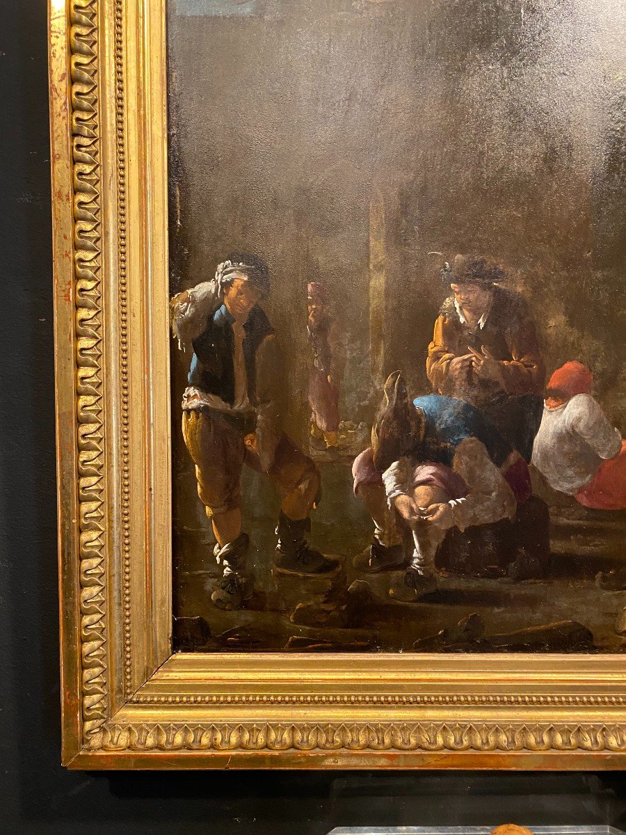 Painting, Oil On Wood XVII° Attributed To Jean Miels-photo-4