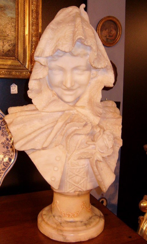 Art Nouveau, Buste De Jeune Fille Ecole De Nancy