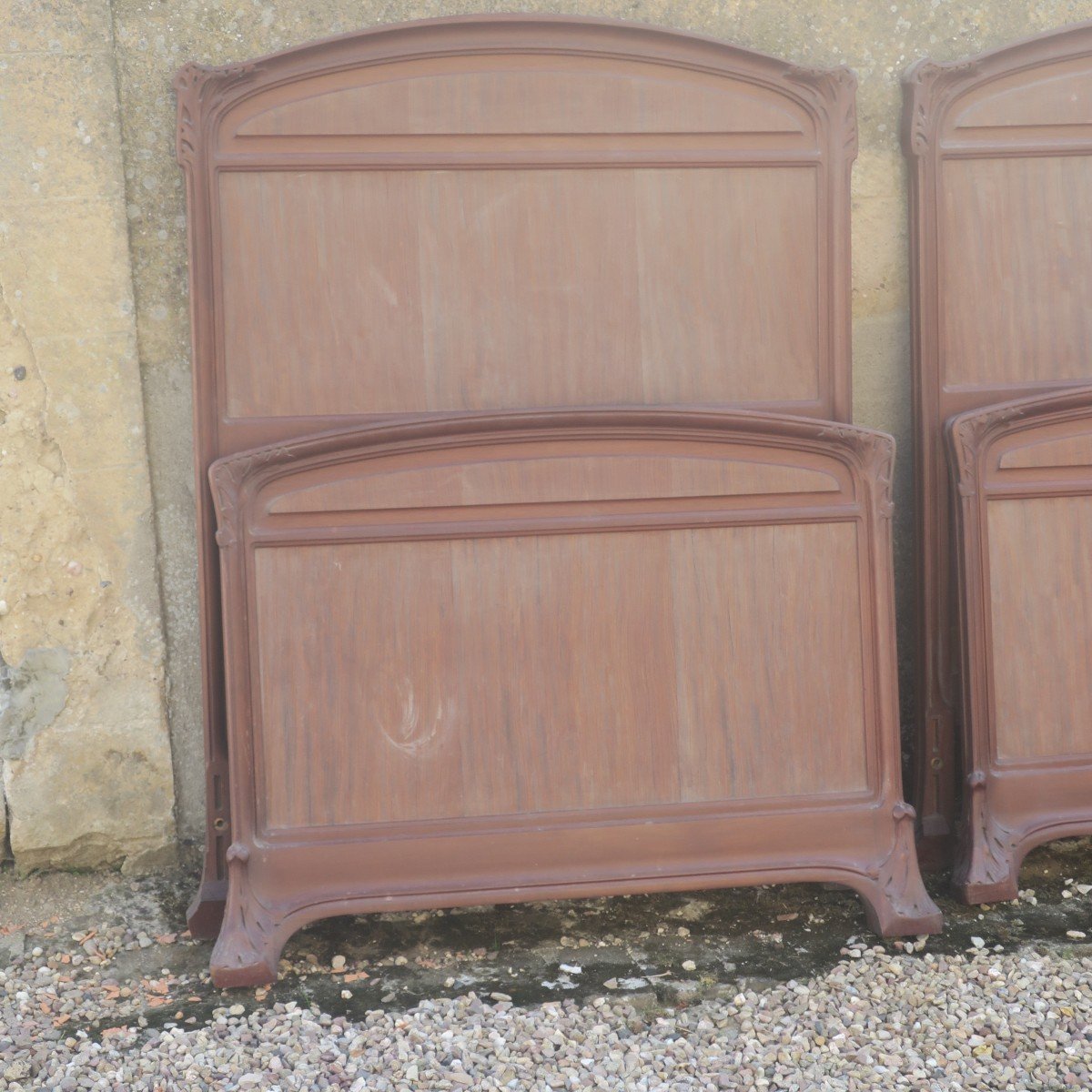 Pair Of Art Nouveau Beds, Nancy School-photo-3