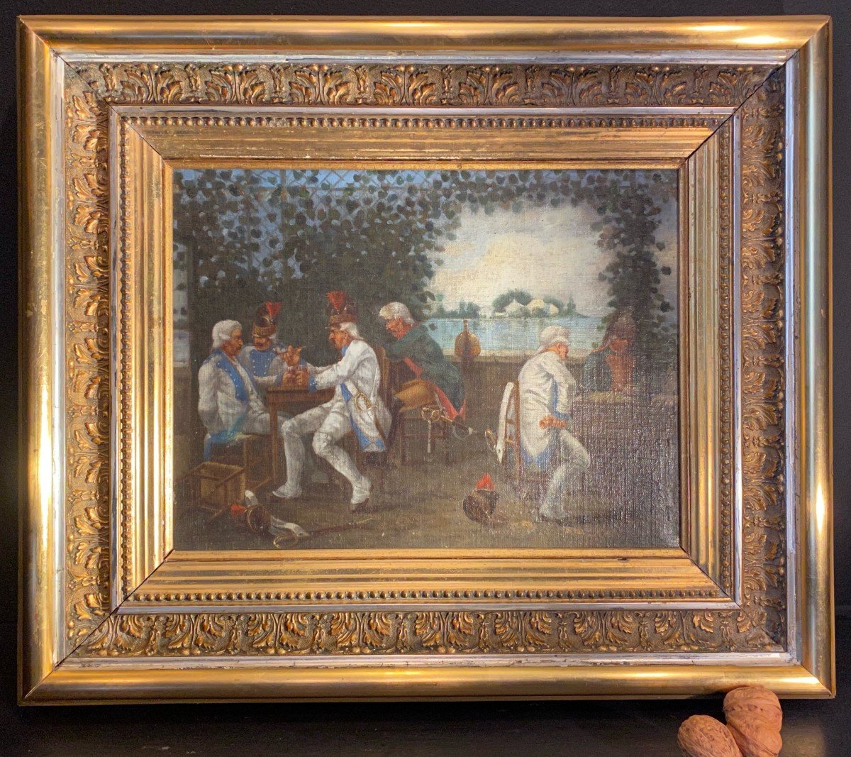 Tableau, Militaires à La Guinguette