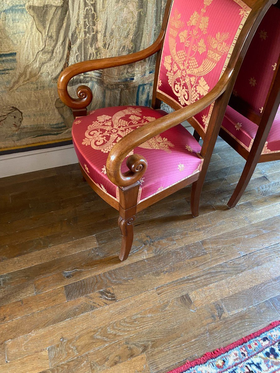 Paire De Fauteuils En Acajou XIX° Siècle-photo-2