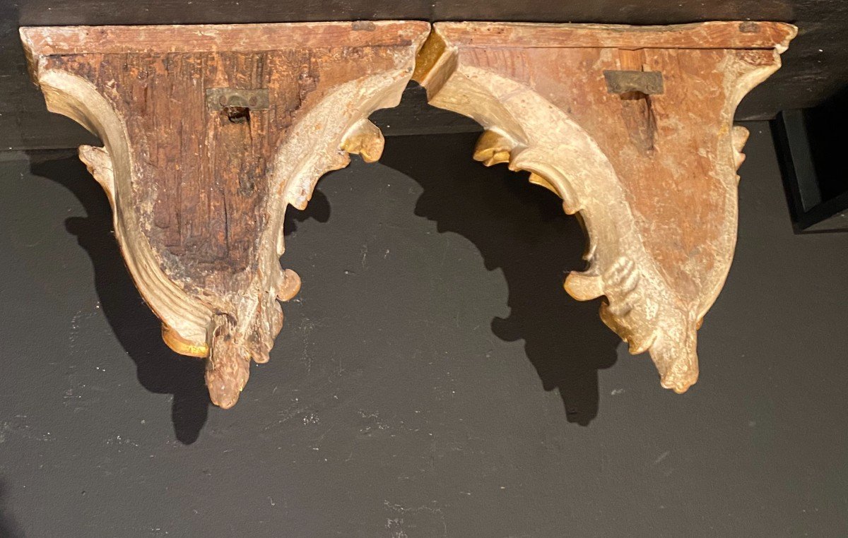 Pair Of 18th Century Wall Consoles-photo-7