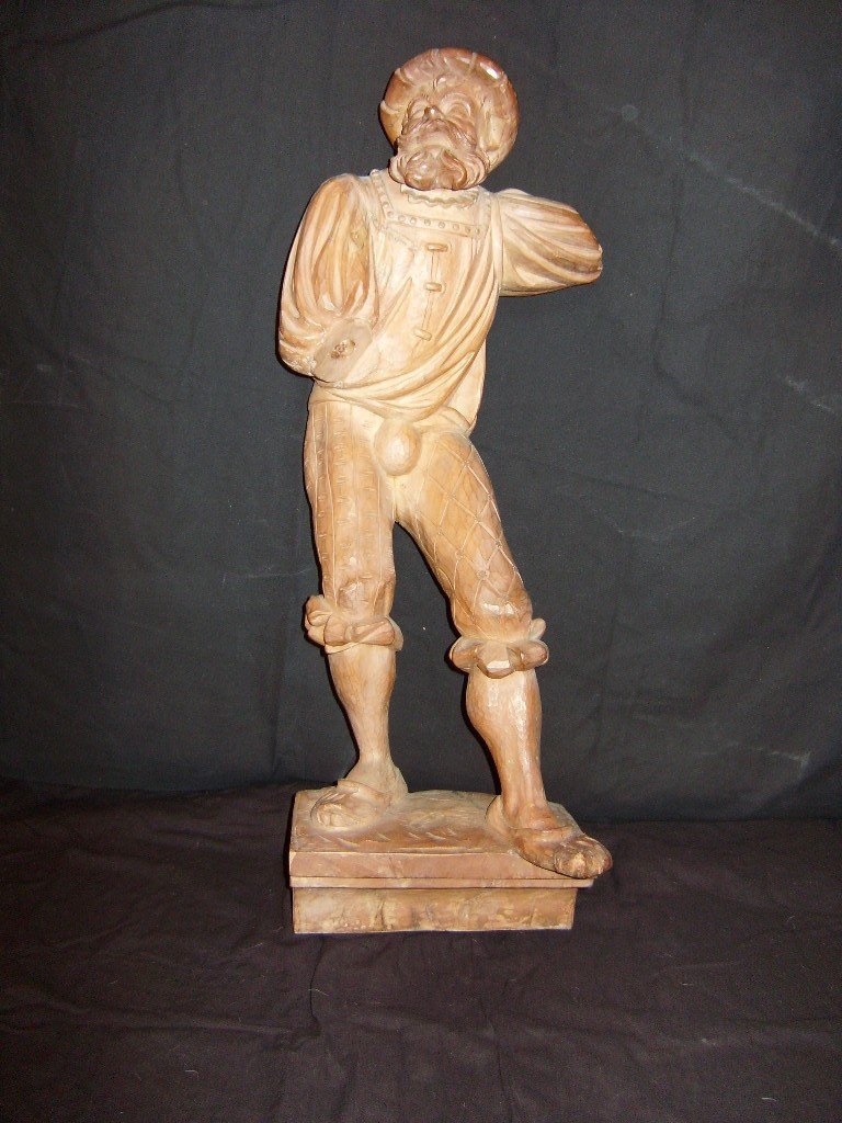 Wood Sculpture, Man In High Boots-photo-2