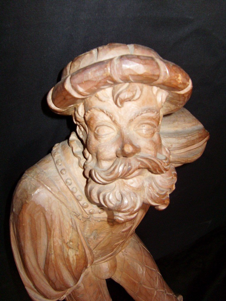 Wood Sculpture, Man In High Boots-photo-4