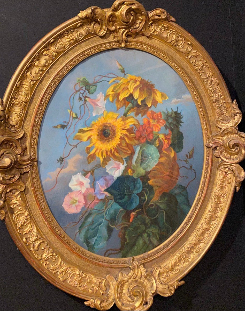 Tableau, Pastel De Fleurs.-photo-2