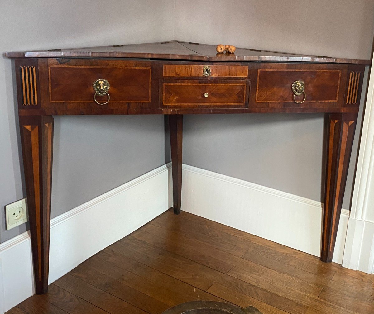 Louis XVI Period Corner Dressing Table-photo-2