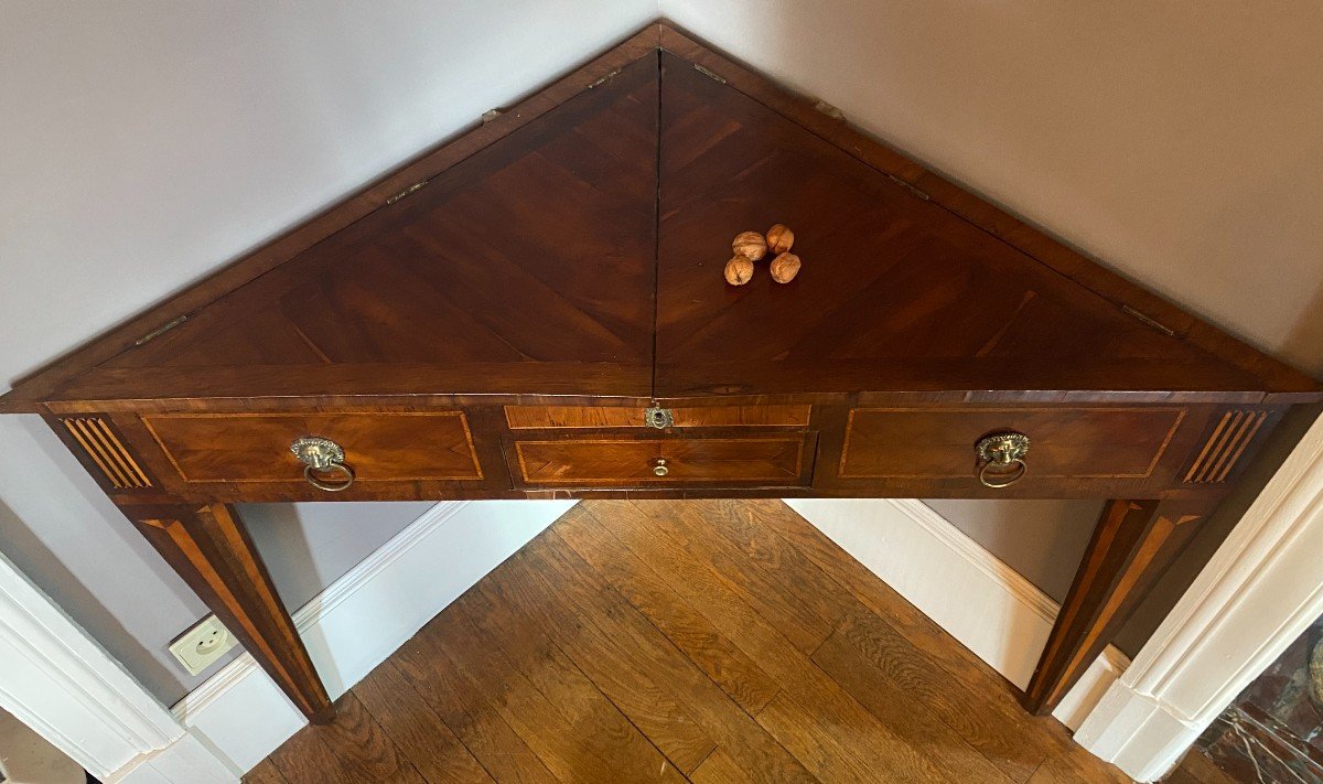 Louis XVI Period Corner Dressing Table-photo-4