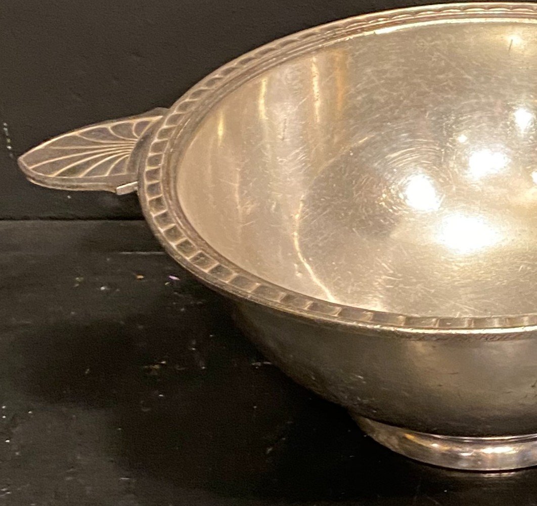 Large Silver Metal Salad Bowl-photo-3