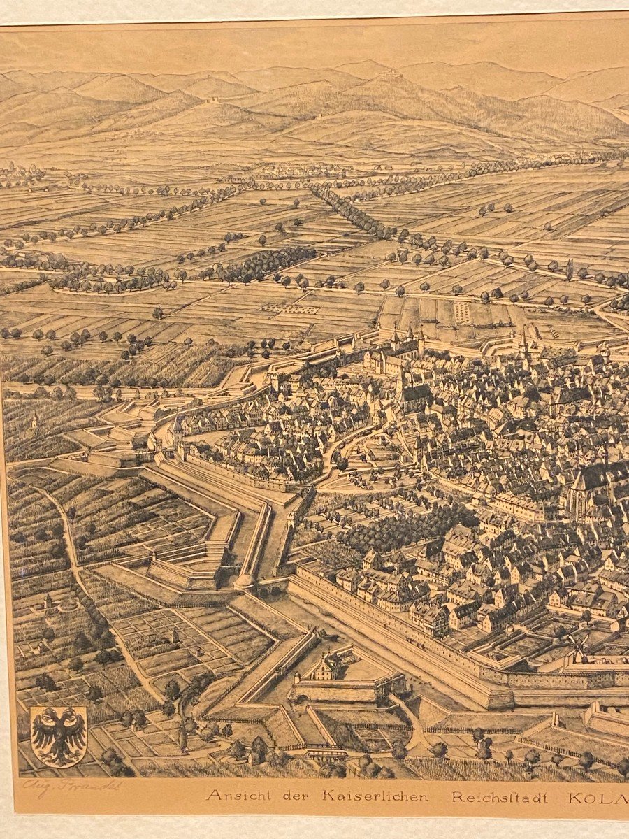 Drawing After A Plan Of Colmar From 1630-photo-4